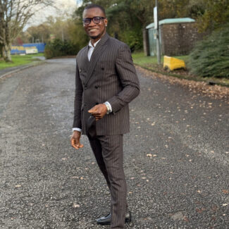 Black Striped Suit || 2 pcs || Men