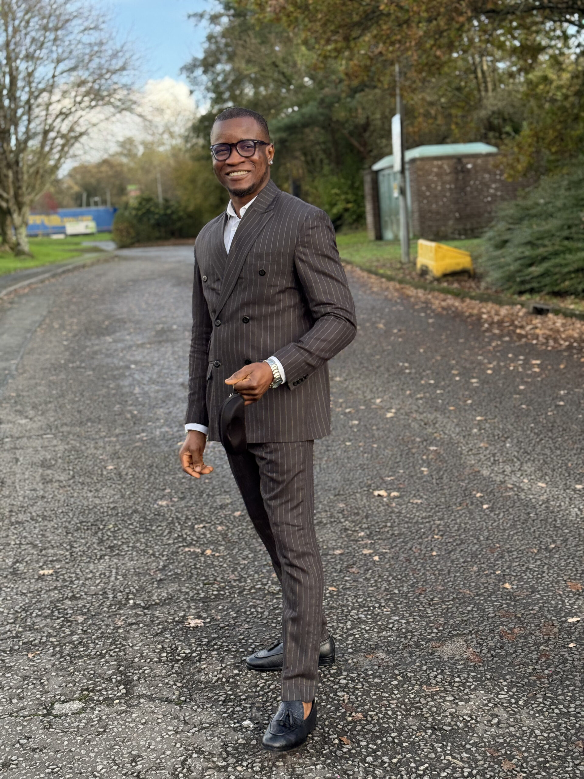 Black Striped Suit || 2 pcs || Men